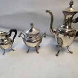 Service a thé/café en métal argenté style empire