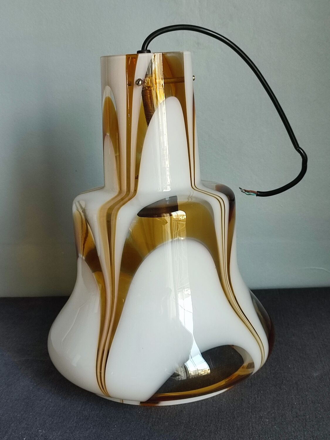 Vintage blown glass pendant lamp/chandelier