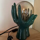 Green hands ceramic lamp