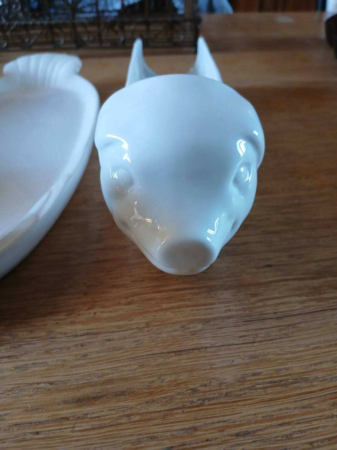 3 antique white porcelain dishes