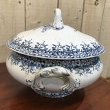 Soup pot in Sarreguemines earthenware model "Florine"