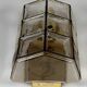 60s 70s Wall Lamp Wall Sconce Glashütte Limburg Germany Glass & Metal