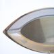 Plat en inox oval, Design, 1970 -  49 X 22 cm