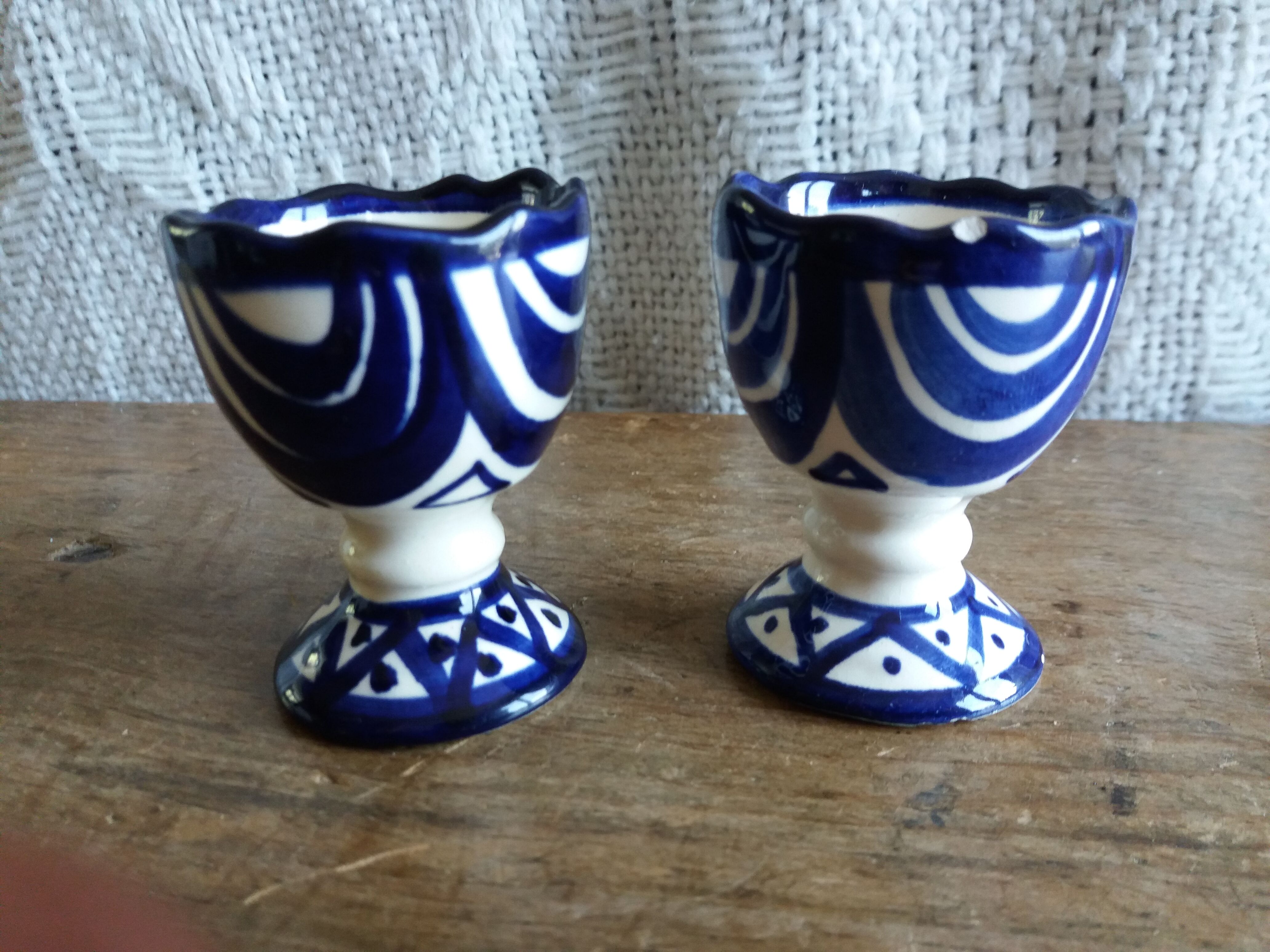Coquetiers Saint Jean de Bretagne décor 1003 signed