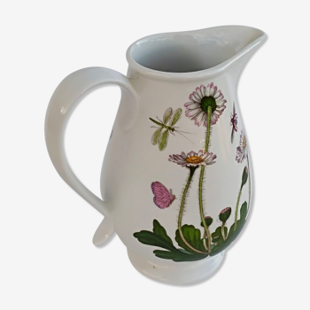 pitcher earthenware Portmeirion made in England décor Botanic Garden