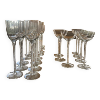 Lot verres en cristal de Murano