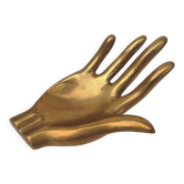 Hand, vintage ashtray, bronze