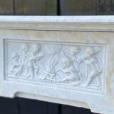 Louis XVI fireplace in Carrara marble