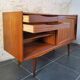 Scandinavian sideboard with sliding doors and drawers - teak