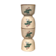 4 cup vintage sandstone lot with flower patterns