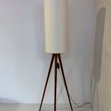 Scandinavian tripod floor lamp in teak