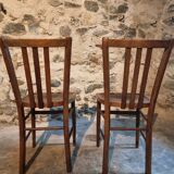 Pair of Luterma beechwood bistro chairs, early 20th century – Made in Estonia