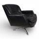 Fauteuil en cuir Eugen Schmidt, 1960
