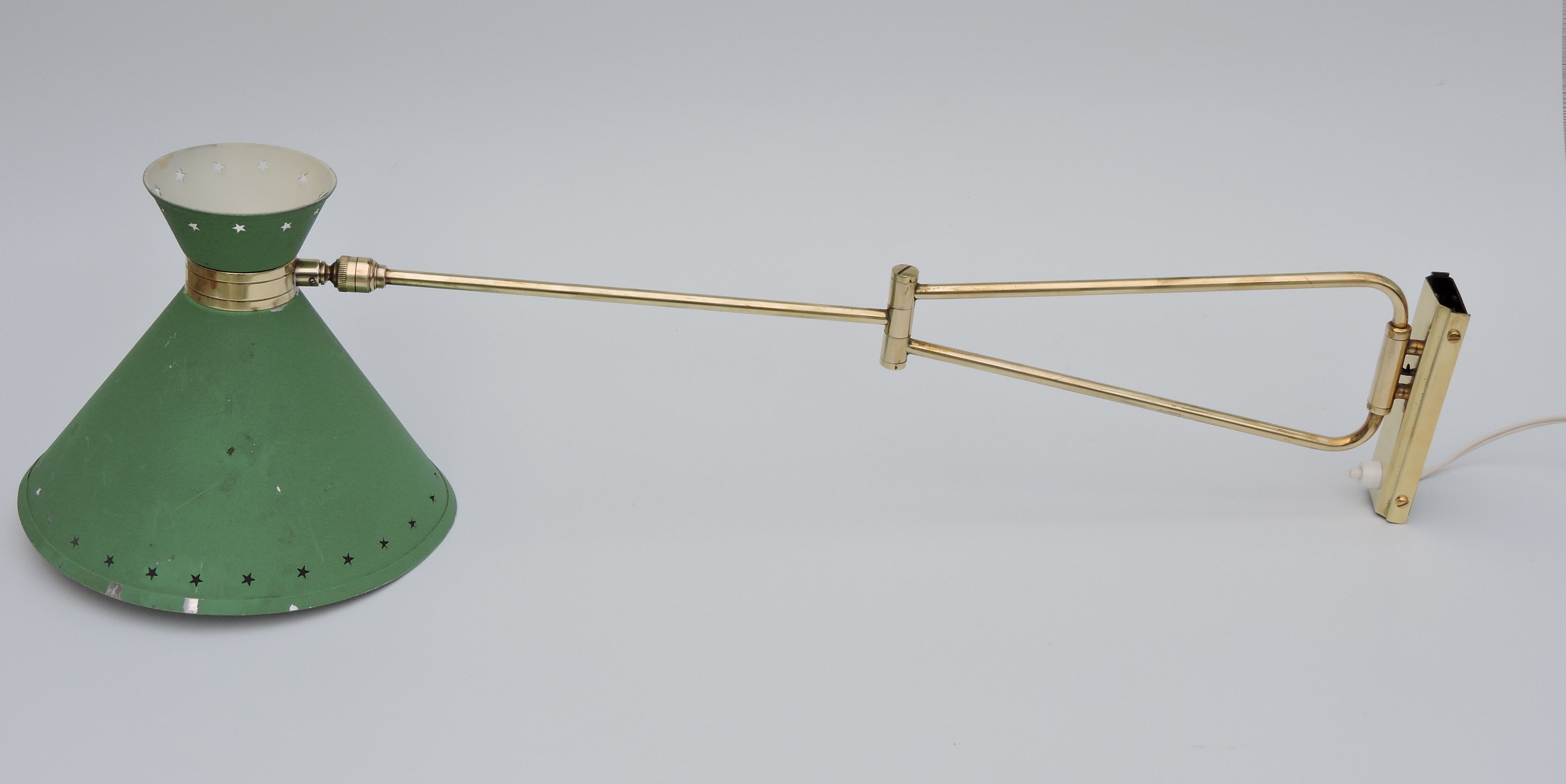 Diabolo wall lamp by René Mathieu, 1950