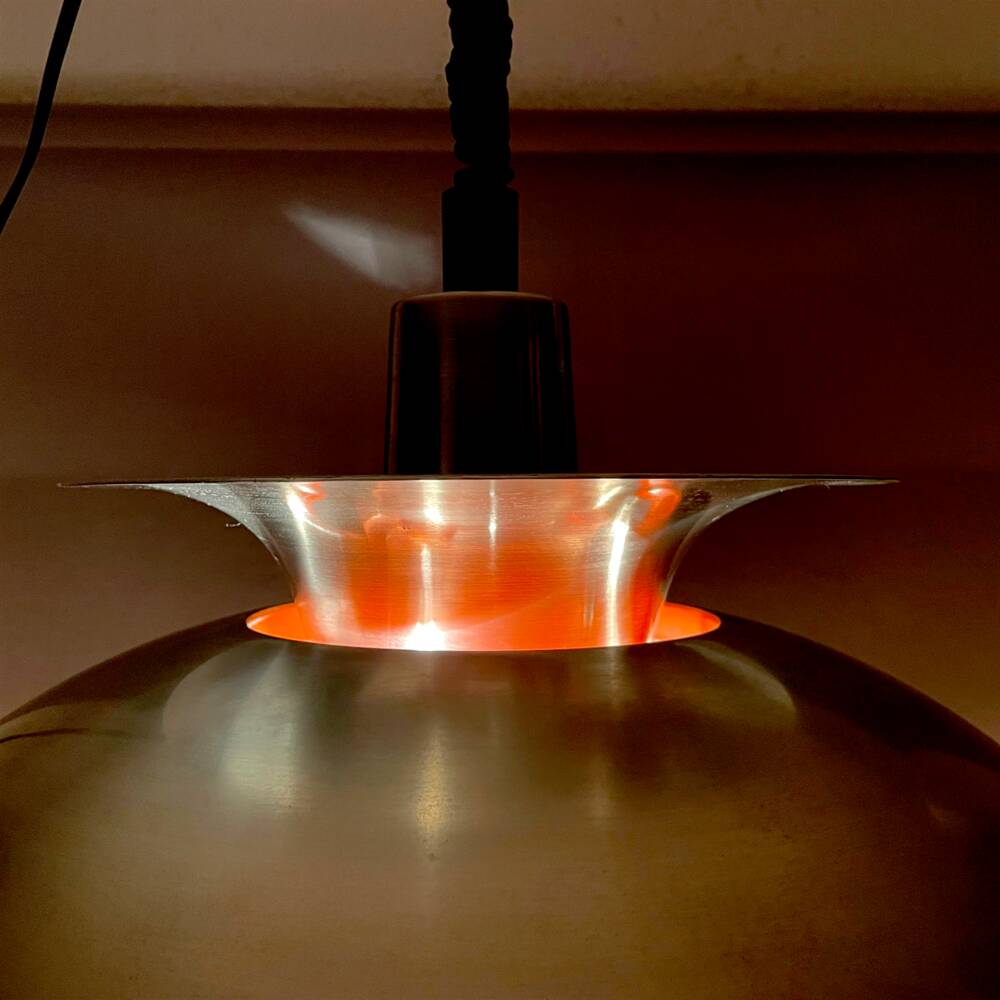 Scandinavian Danish aluminium 4-light hanging lamp
