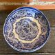 Fruit Bowl White Ceramic Vintage Blue Decor #D552