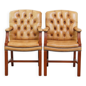Lot de 2 chaises Chesterfield - couleur