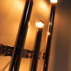 Tede Light wall lamp with 3 chrome cylinders, 1970s