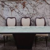 Dining Room Table and Mahogany Chairs by Fratelli Rigamonti, 1950s, Set of 7