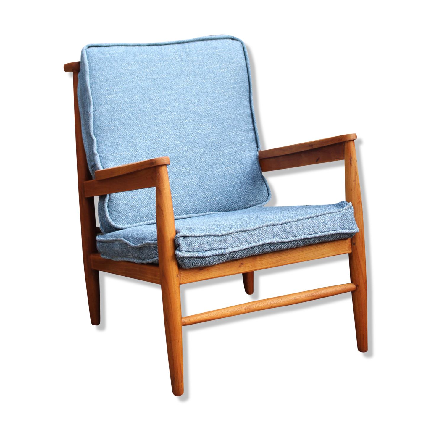 Midcentury teak lounge armchair by Scandart