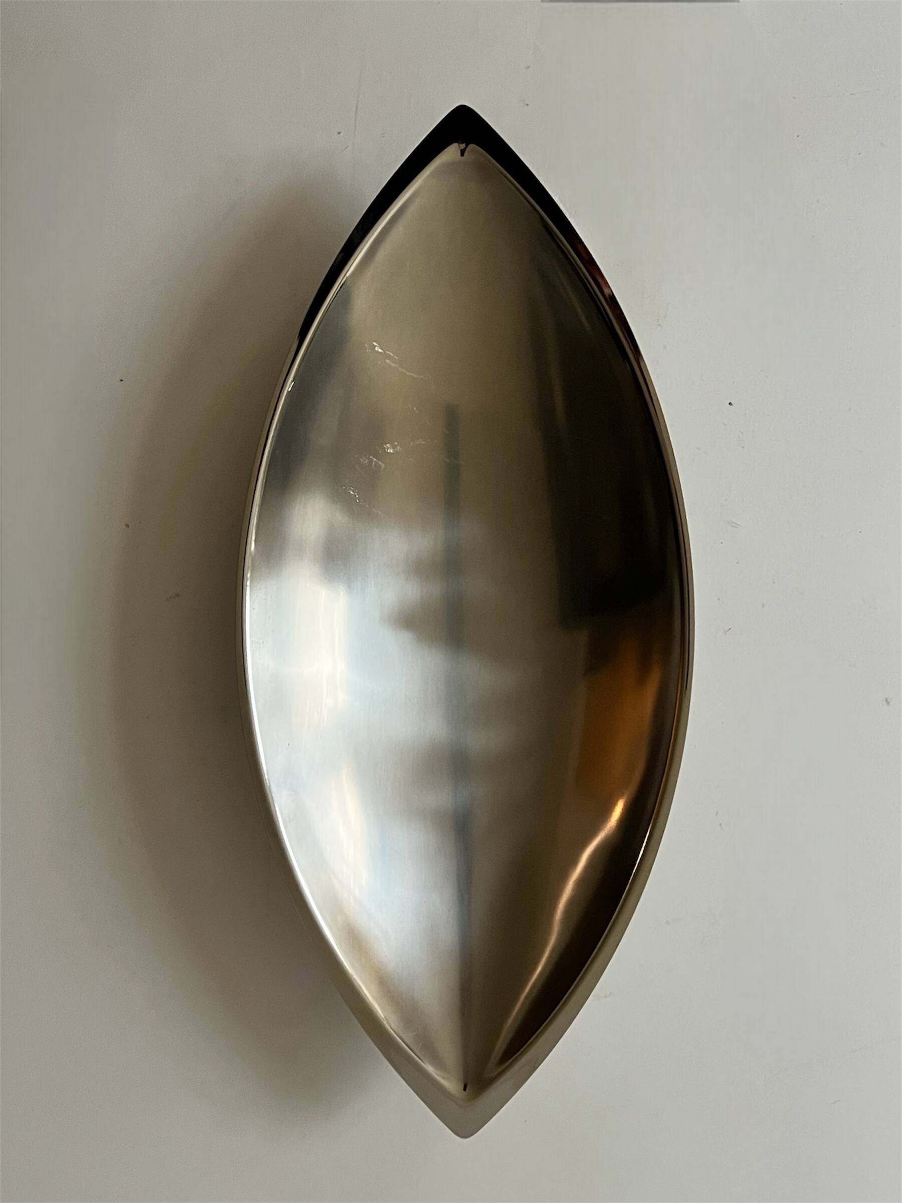 Large chrome-plated metal dish/tray, Guy Degrenne France 1970