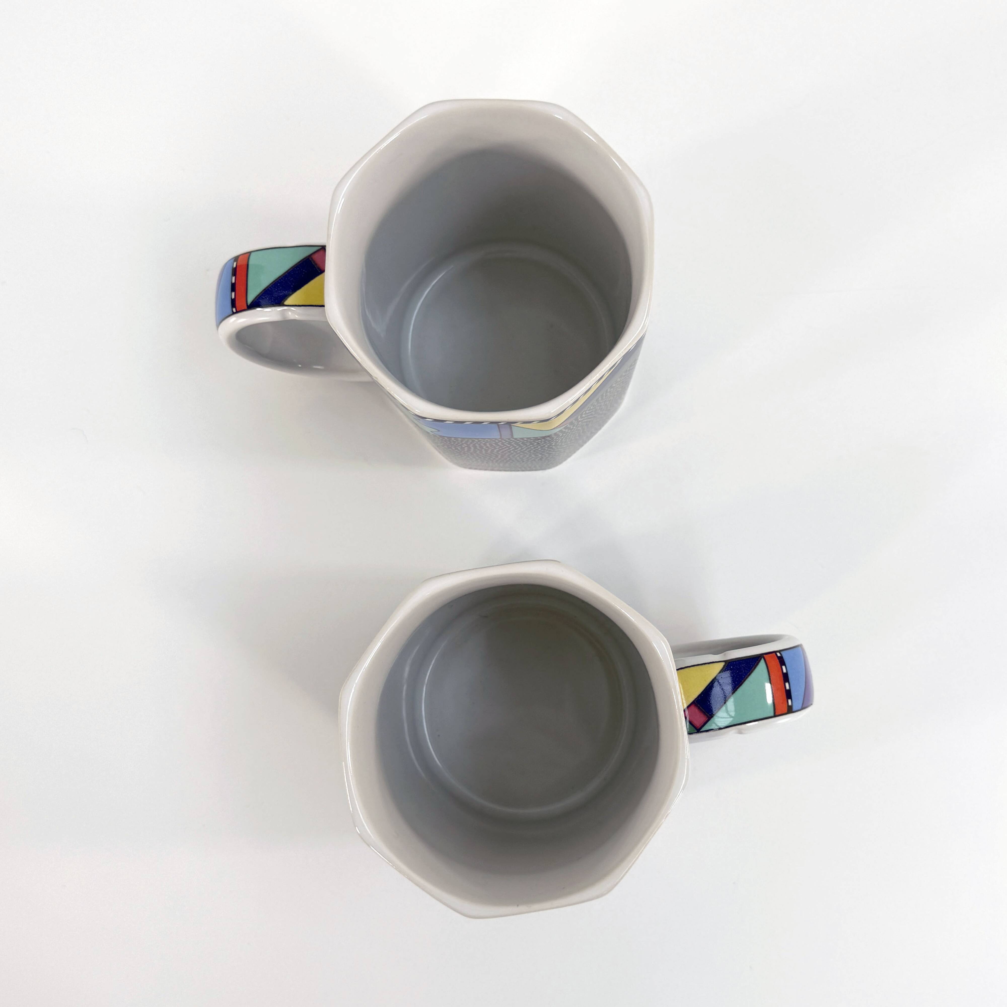 Paire de tasses Scenario Metropol de Barbara Brenner pour Rosenthal, 1990
