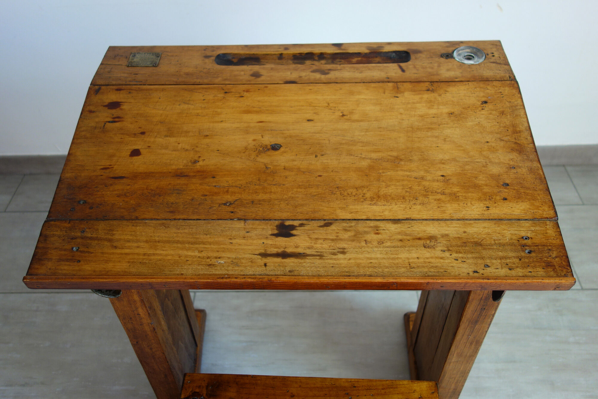 Architect's table and stool by Féret, France, 1890