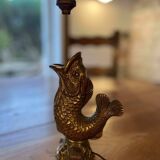 Bronze fish lamp base