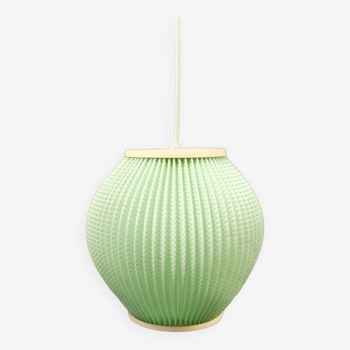 Danish pleated hanging lamp, Pearl Shade, produced by Hoyrup Light and designed by Lars E Schiøler