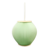 Danish pleated hanging lamp, Pearl Shade, produced by Hoyrup Light and designed by Lars E Schiøler