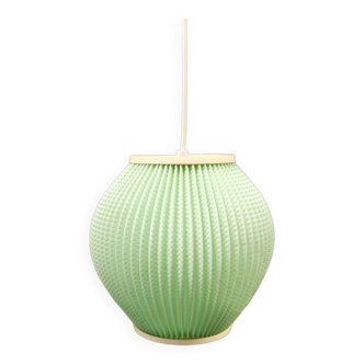 Danish pleated hanging lamp, Pearl Shade, produced by Hoyrup Light and designed by Lars E Schiøler