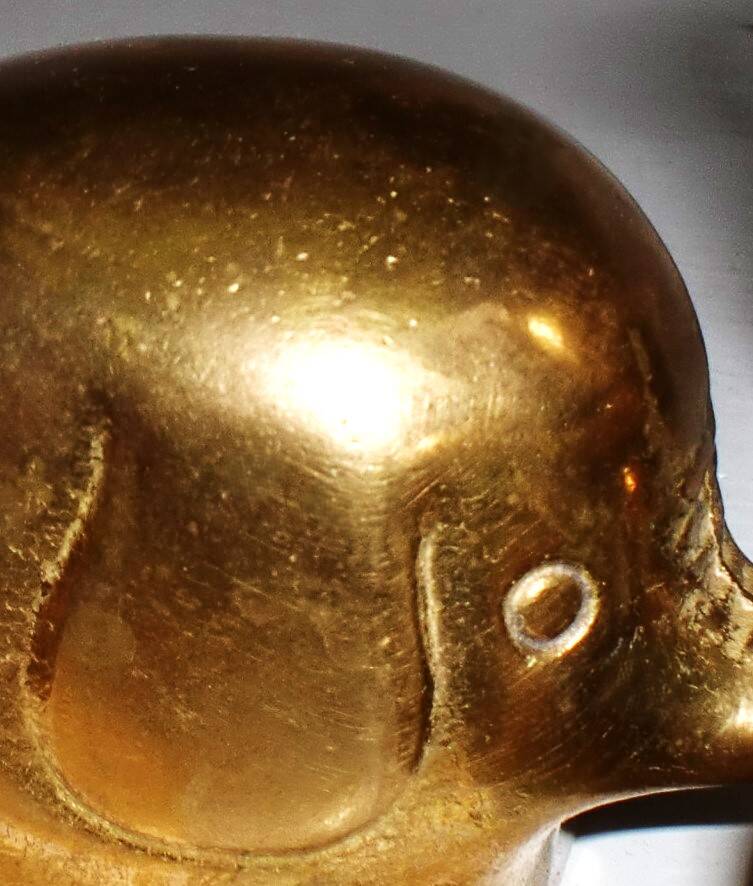 Set of 6 Art-Deco Brass Elephant Candle Holders / Candle Stands