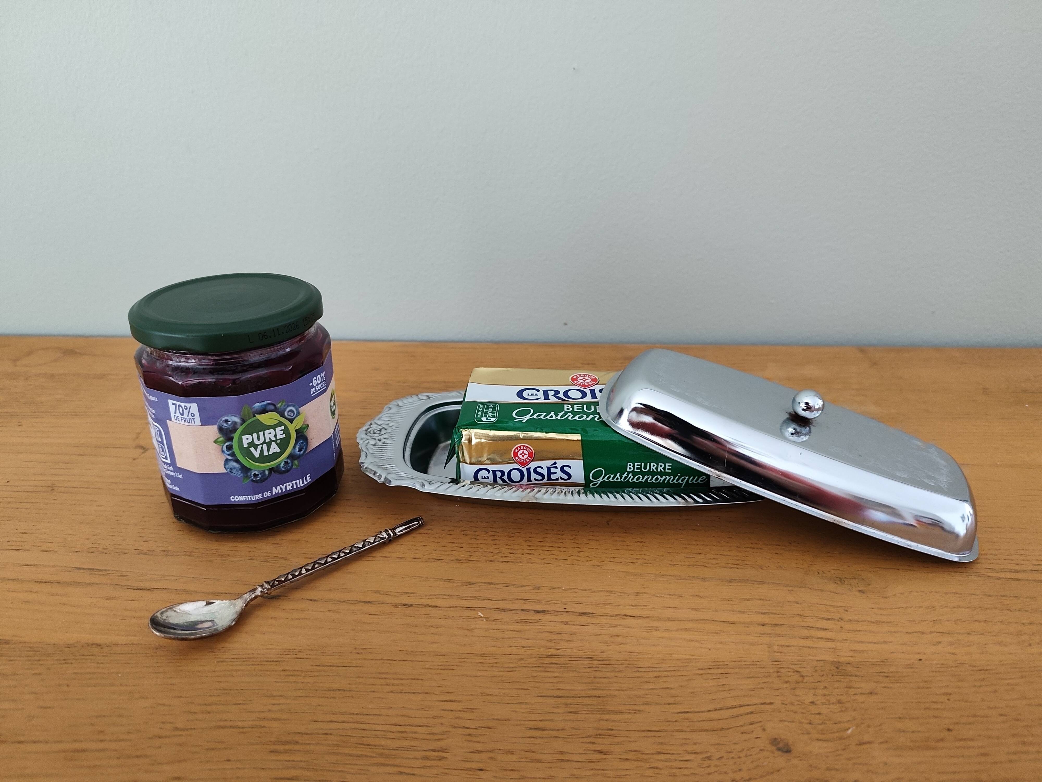 Vintage aluminium butter dish