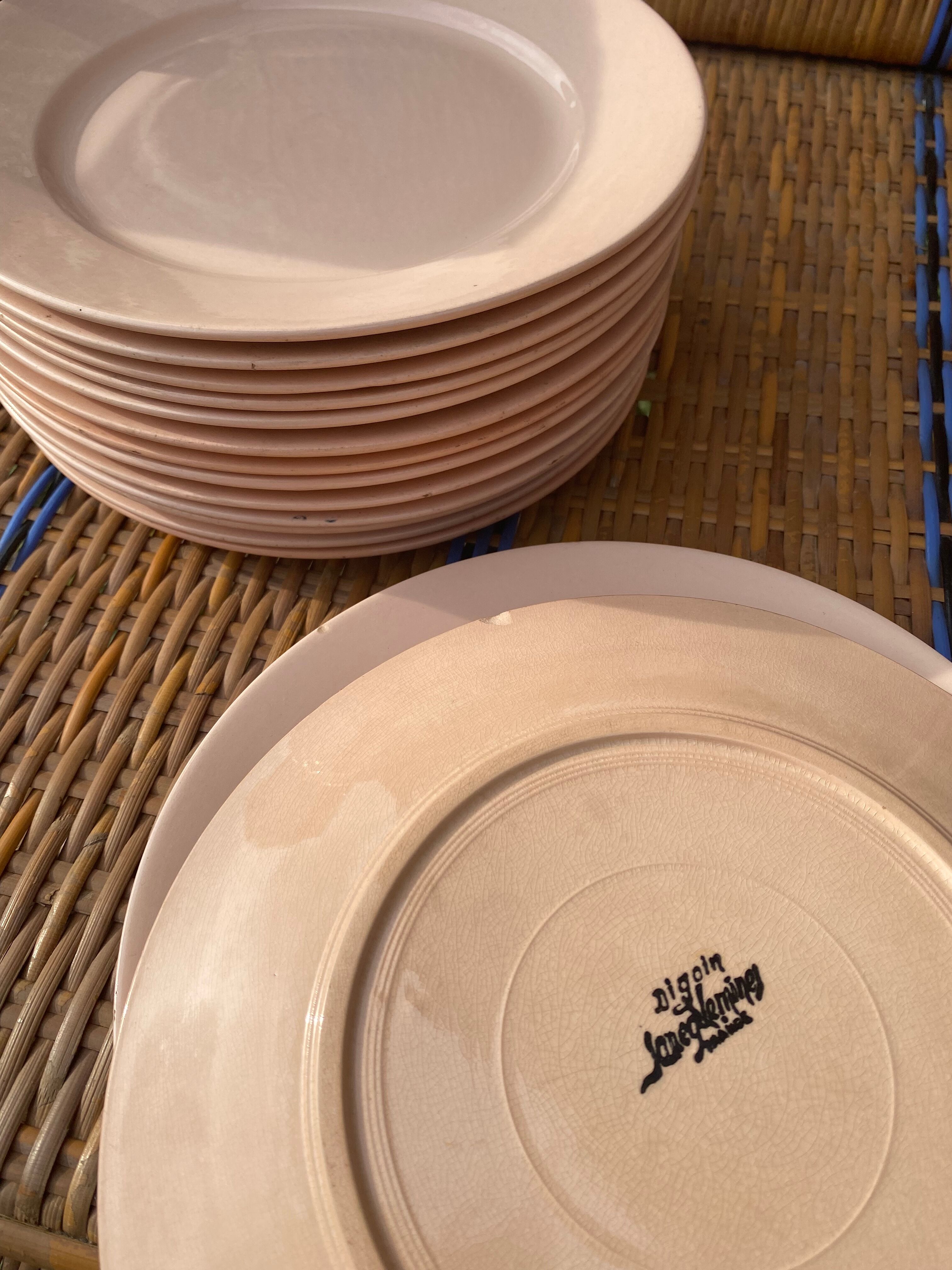 Service de table Digoin Sarreguemines Rose