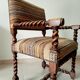 Ancien fauteuil "caqueteuse" de style Louis XIII