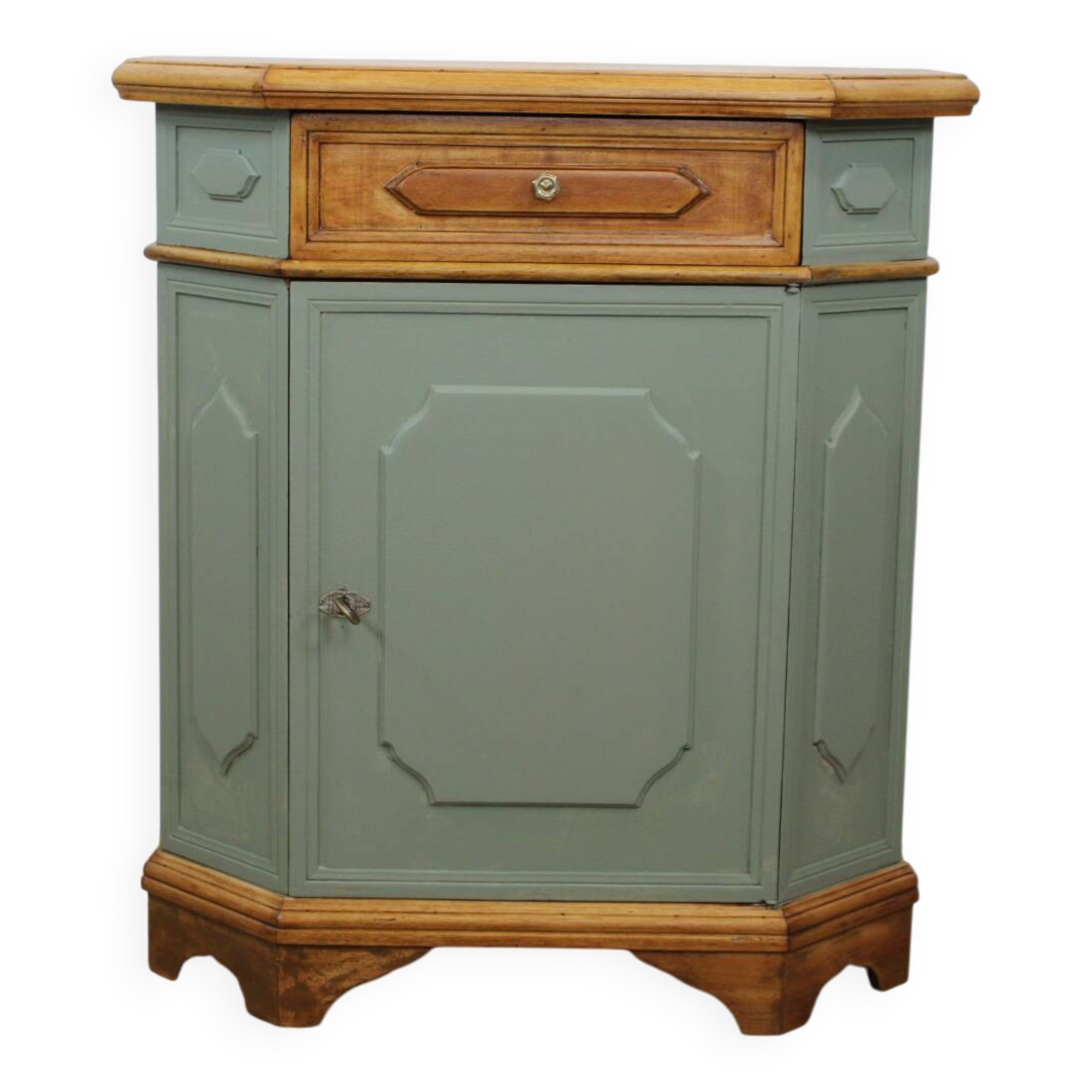 Vintage sage green confiturier, France, 1960s