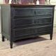 Louis XVI chest of drawers in black patinated oak, 18th century