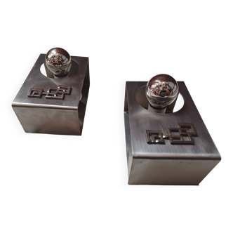 Pair of wall lights, 70'S