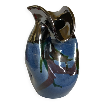 Iridescent modernist vase by Thomas Buxo