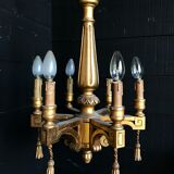 Lustre bois doré