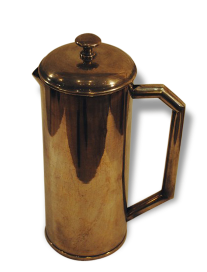 French press of the 1950s, silver metal