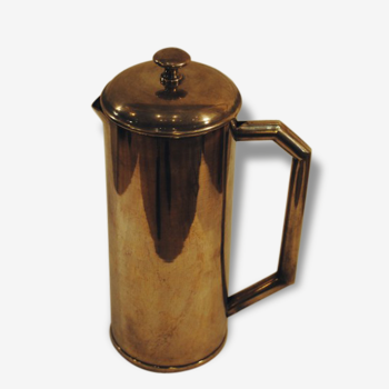 Cafetière à piston des années 50, en métal argenté