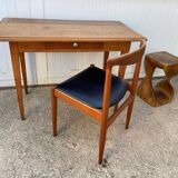 Desk with 1 drawer, oak top, 105x56cm