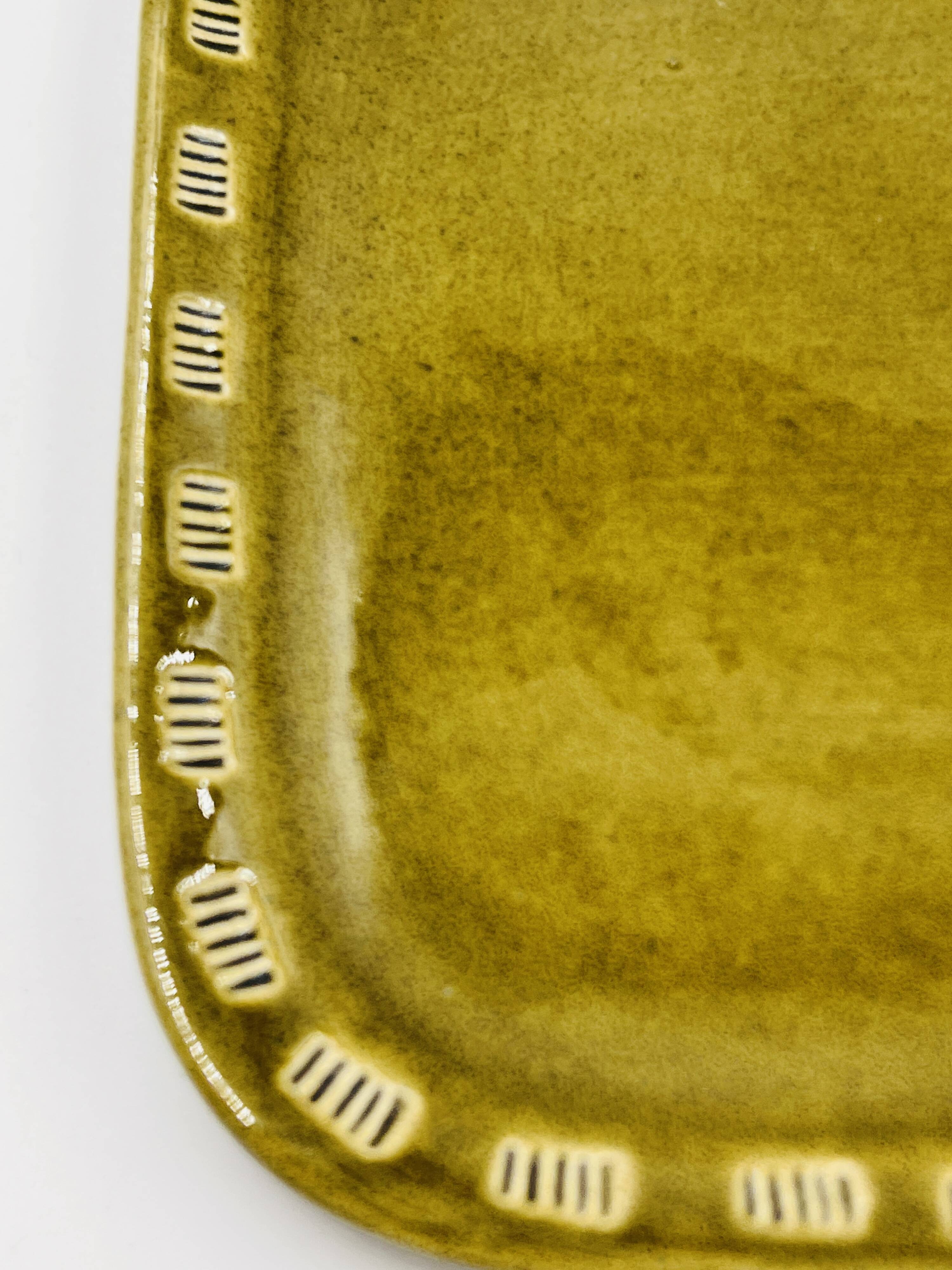 Lot 5 assiettes carrées töreboda keramik christer heijl