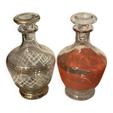Duo de carafes à liqueur mid-century – années 60
