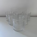 Set of 6 striped glasses