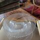 Spiral molded glass bowl – 1950s – 29 cm diameter