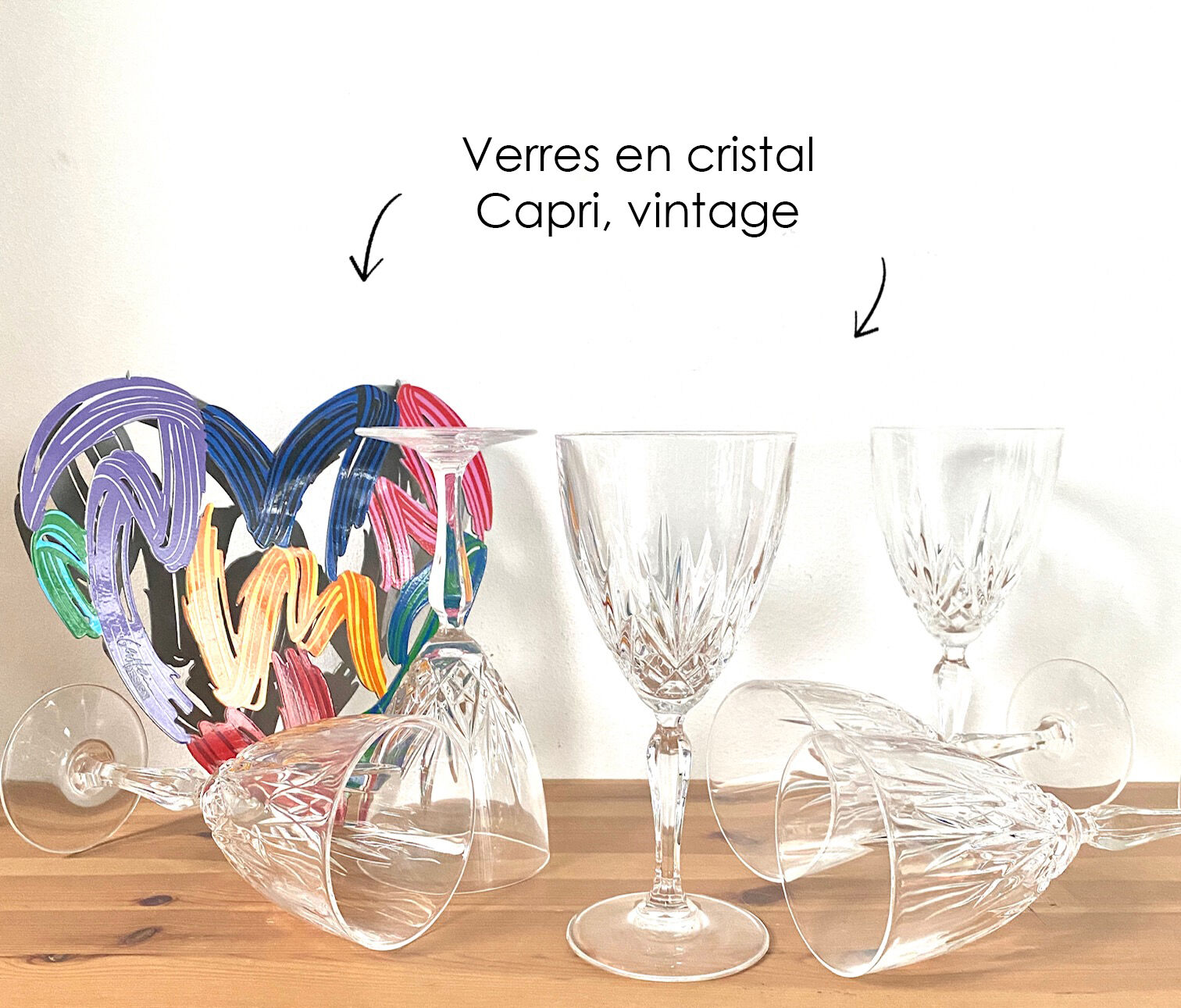 Service of 6 crystal glasses