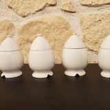 4 antique baked porcelain egg, Rypomy