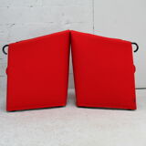 Pair of red Arflex armchairs. Italy, circa 1980